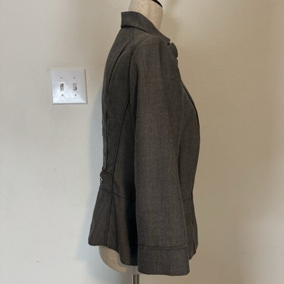 WHBM White House Black Market Blazer Jacket Long Sleeve Women's Size 14 Gray - Picture 6 of 16
